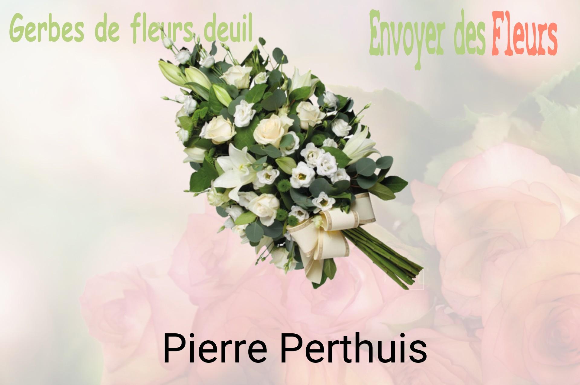 Gerbe de fleurs de deuil livrée à Pierre-Perthuis
